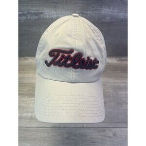 Titleist Men’s Adjustable Hat Cap USA Logo Khaki Red Blue Embroidered Logo